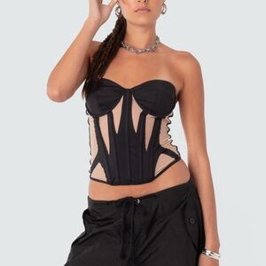 Edikted Galaxy Cupped Mesh Corset
